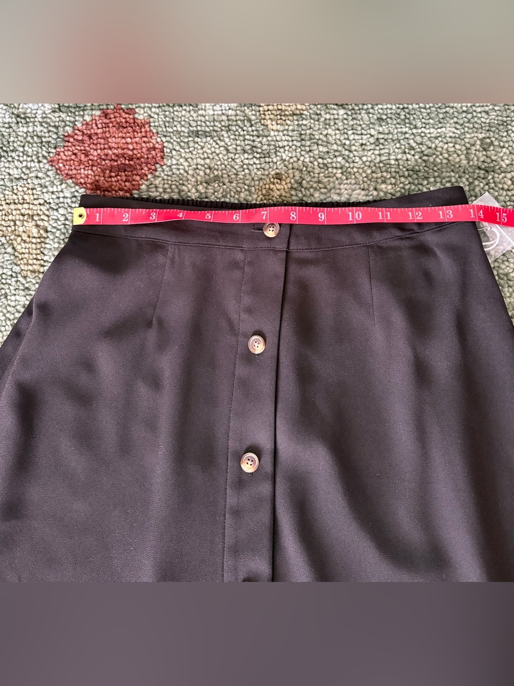 NWT LC LAUREN CONRAD LONG SKIRT BLACK, BUTTONS UP THE FRONT, SZ SMALL - Picture 3 of 9